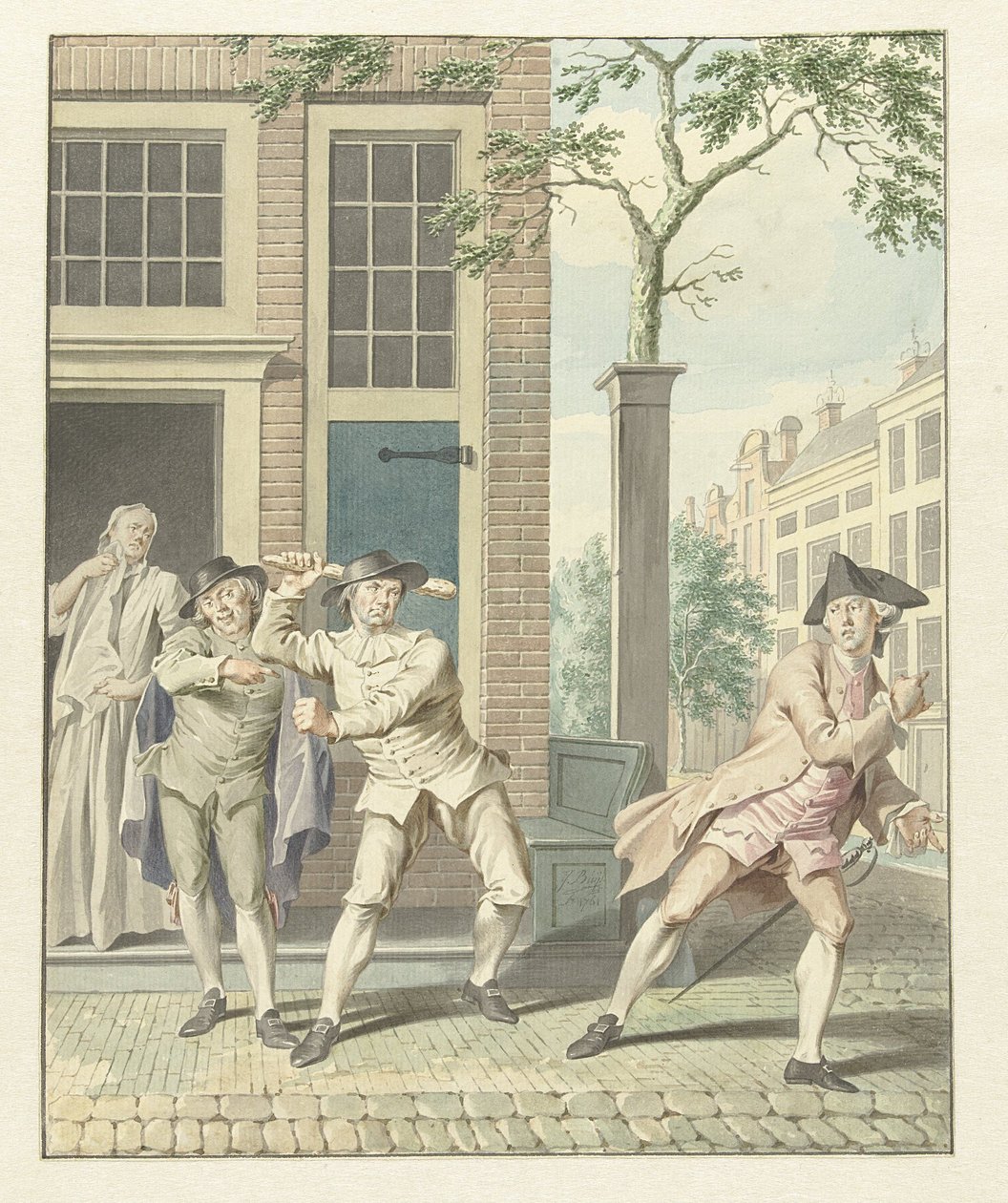 Scene fra Pefroen med fårehovedet af Jacobus Buys