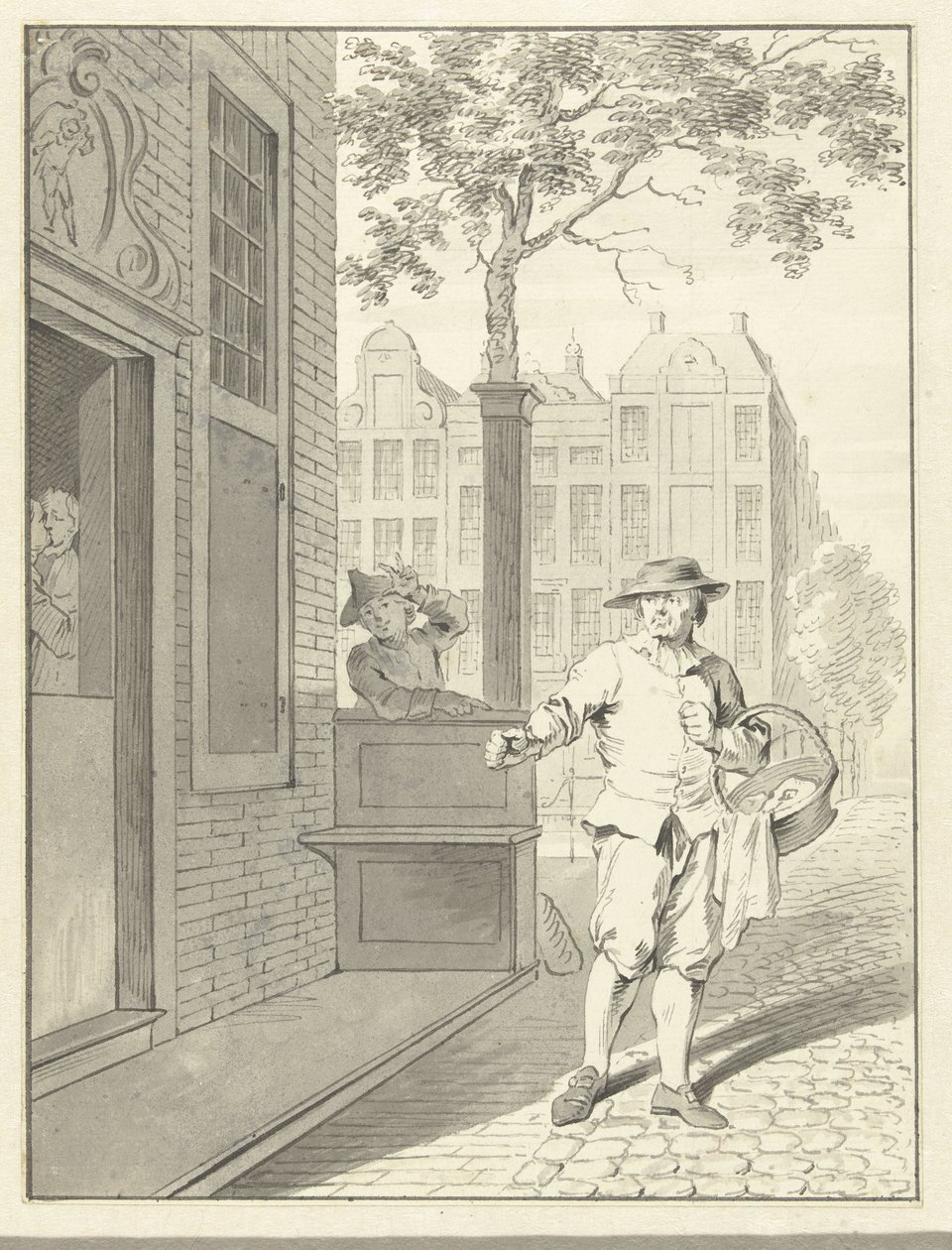 Scene fra Pefroen med fårehovedet af Jacobus Buys