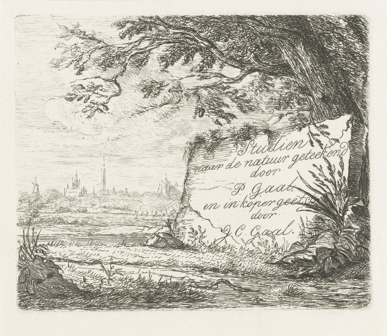 Titeltryk for: Studier hentet fra naturen af Jacobus Cornelis Gaal