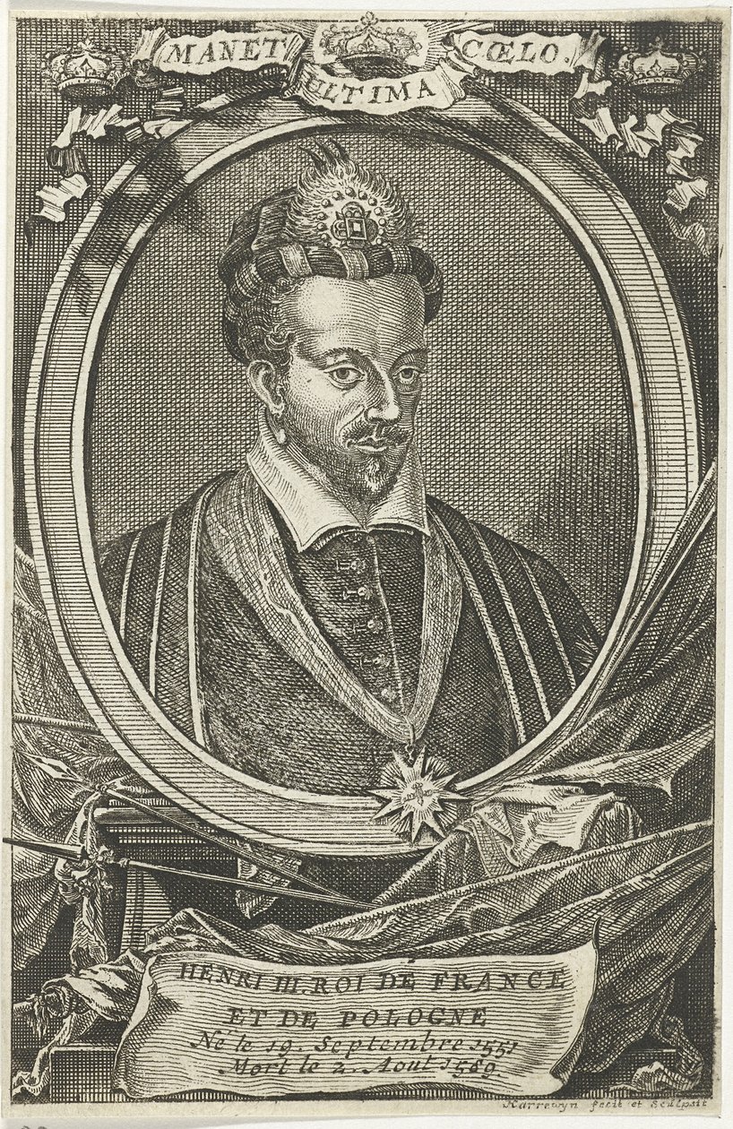 Portræt af Henrik III af Frankrig, konge af Polen og storhertug af Litauen af Jacobus Harrewijn