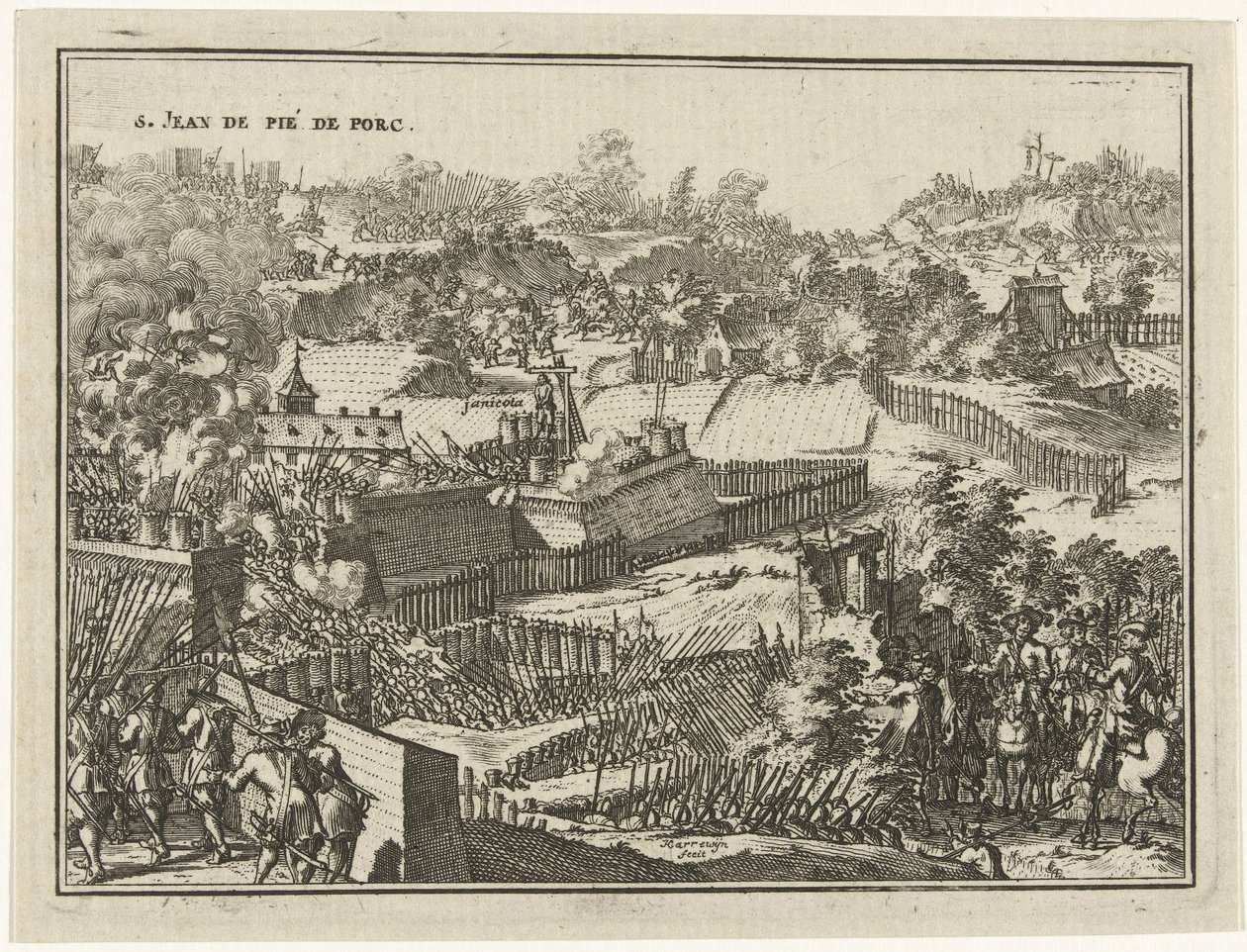Erobring af S. Jean de Pié de Porc af Jacobus Harrewijn