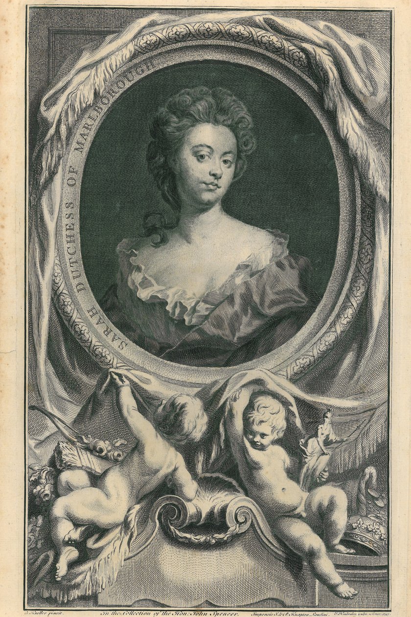 Hertuginde af Marlborough, 1745 af Jacobus Houbracken