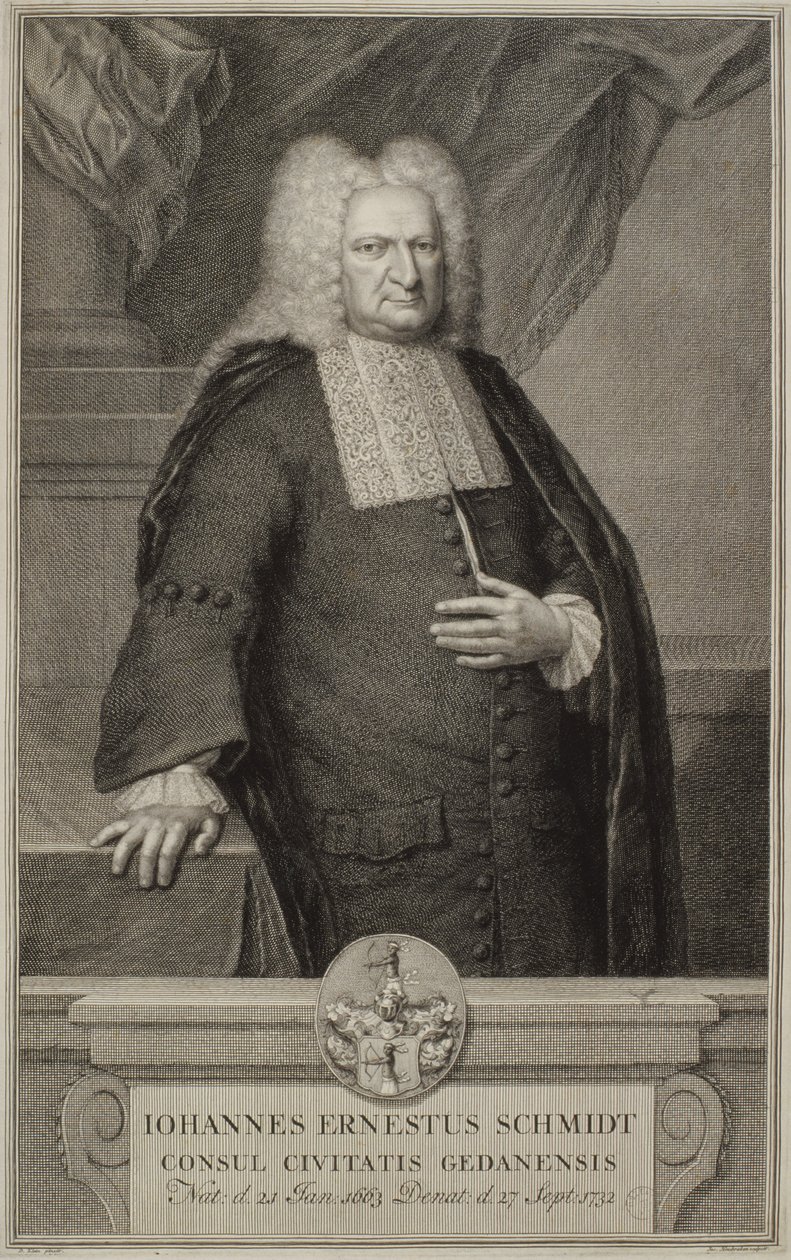 Johann Ernst Schmidt, c.1732 af Jacobus Houbracken