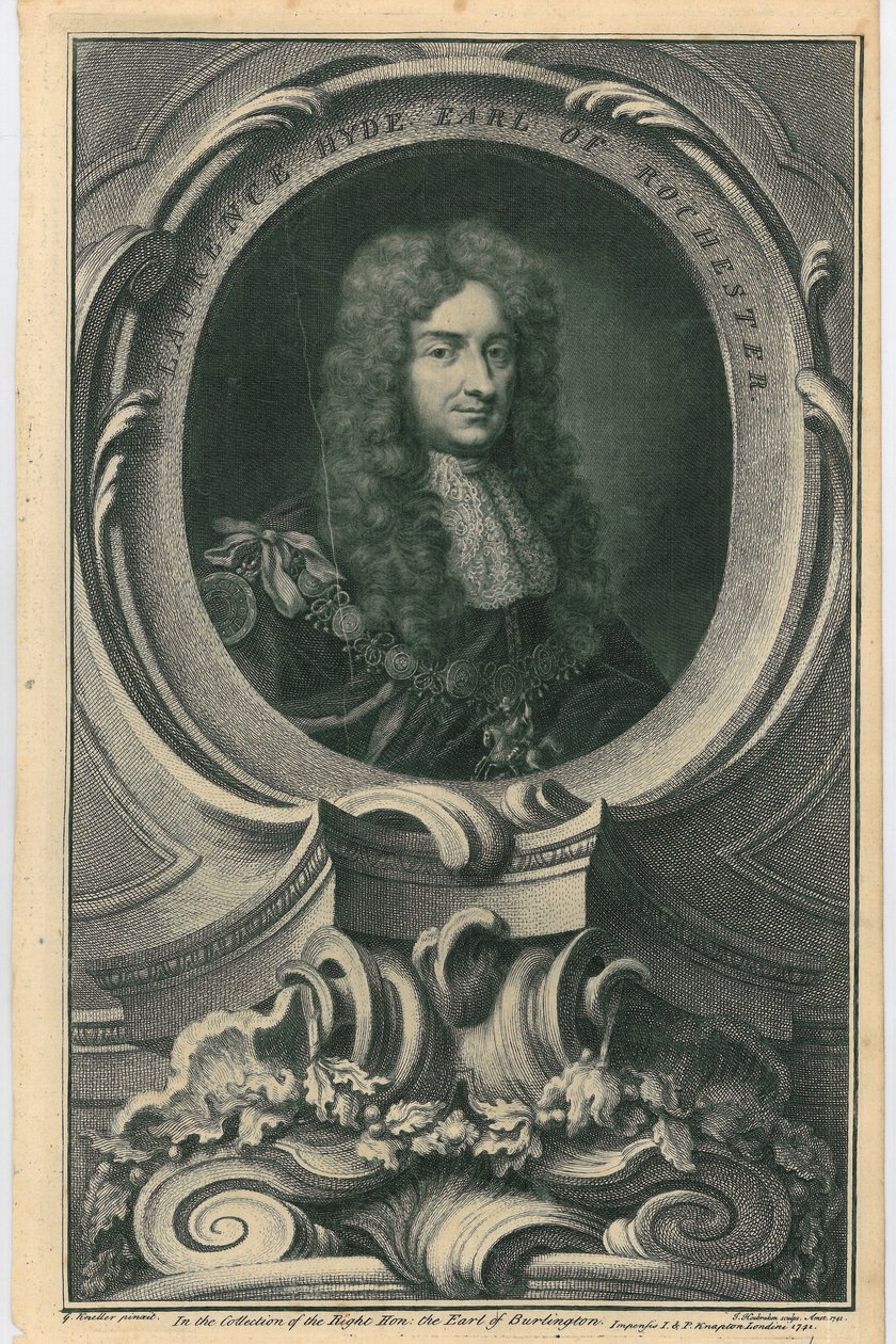 Laurence Hyde, jarl af Rochester, 1741 af Jacobus Houbracken