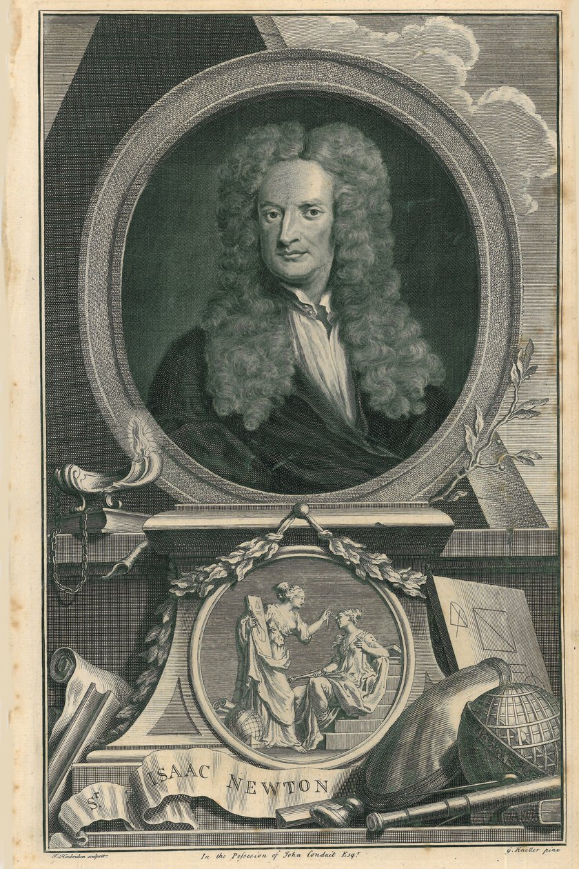 Sir Isaac Newton af Jacobus Houbracken