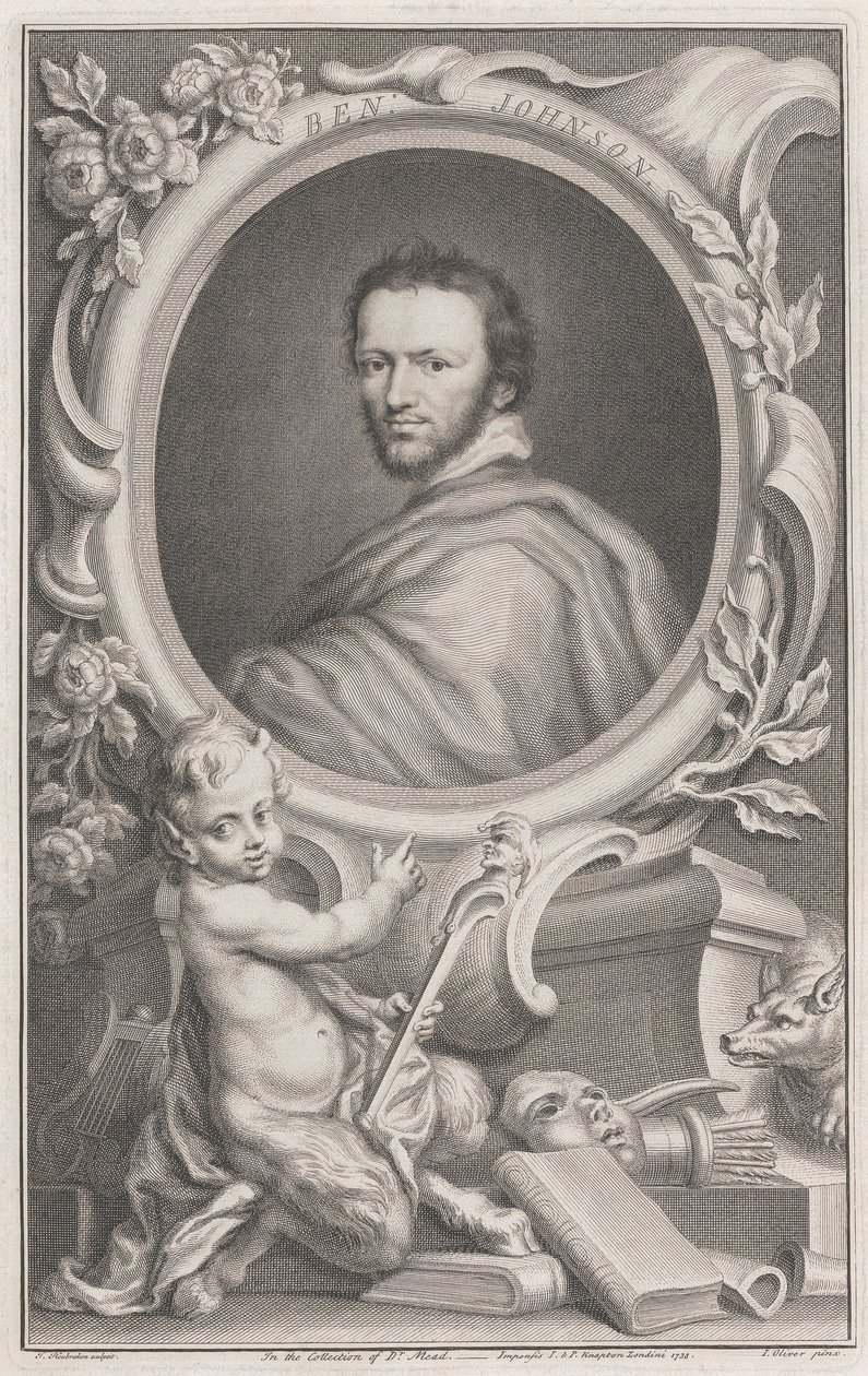 Benjamin Jonson af Jacobus Houbraken