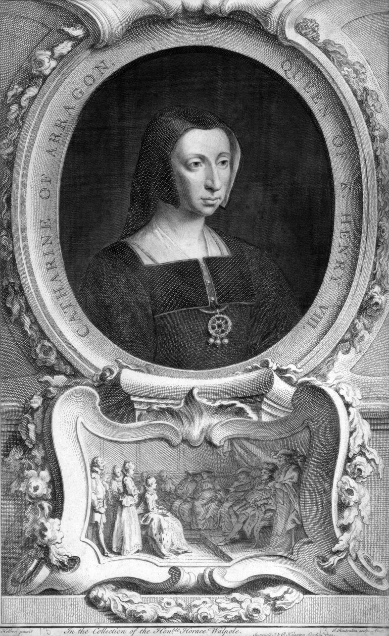 Katarina af Aragon 1485-1536, 1744. af Jacobus Houbraken