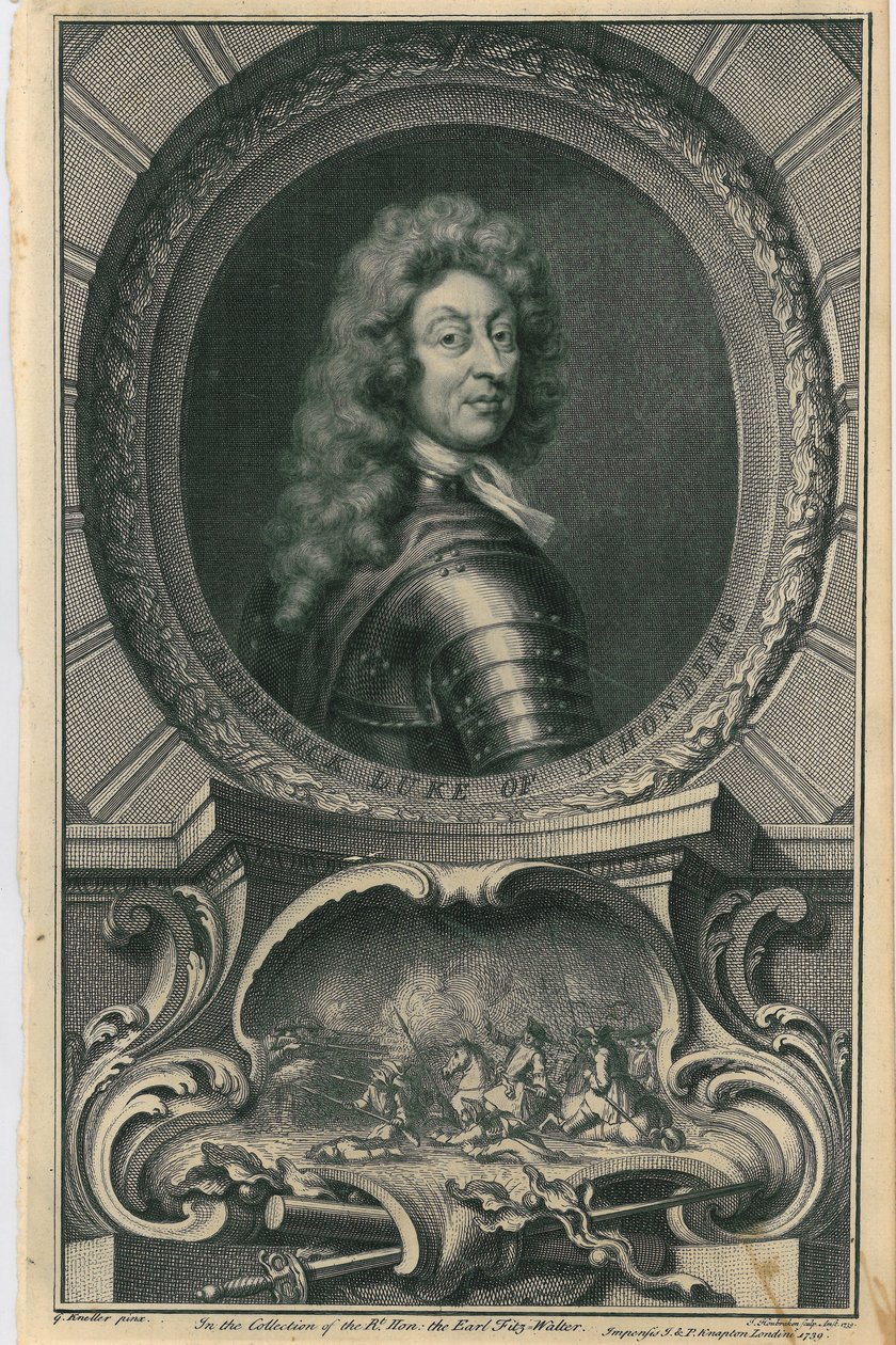 Frederik, hertug af Schomberg, 1739 af Jacobus Houbraken