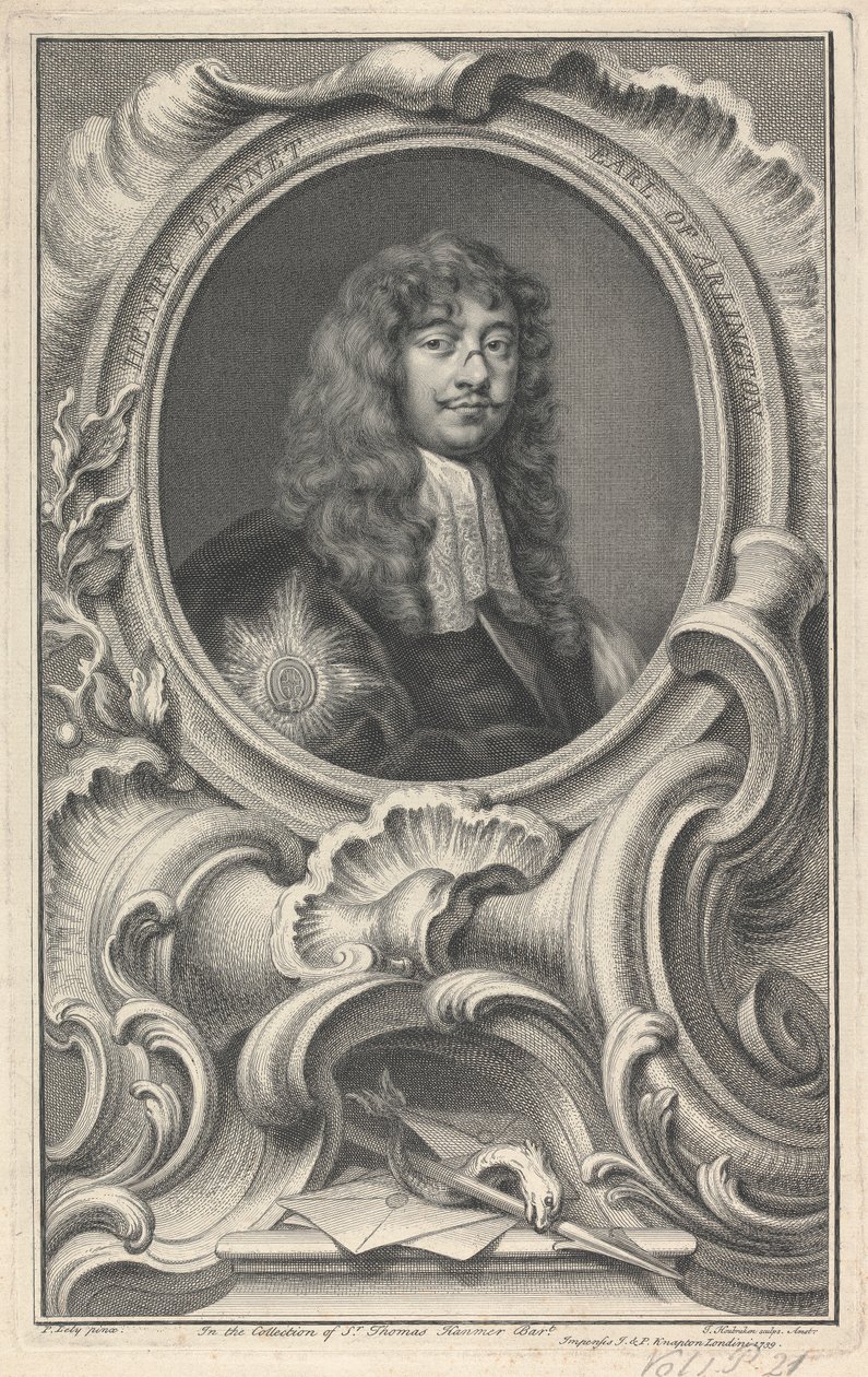 Henry Bennet, 1. jarl af Arlington af Jacobus Houbraken