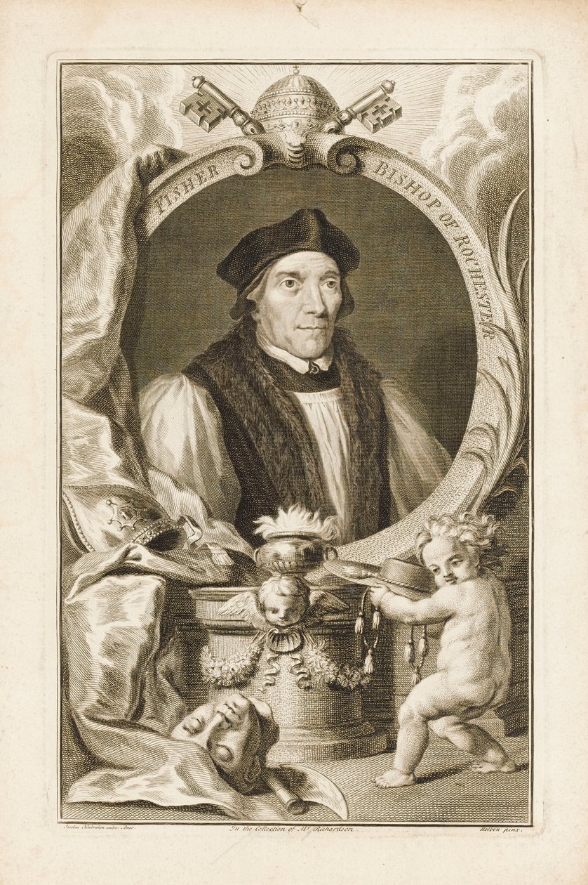John Fisher, biskop af Rochester, ca. 1760 (kobberstik) af Jacobus Houbraken