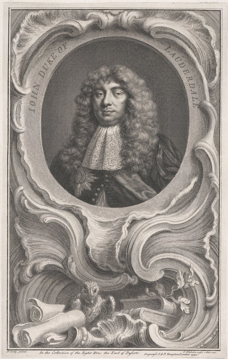 John Maitland, hertug af Lauderdale af Jacobus Houbraken