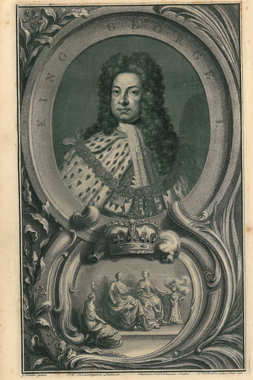 Kong George I af Jacobus Houbraken