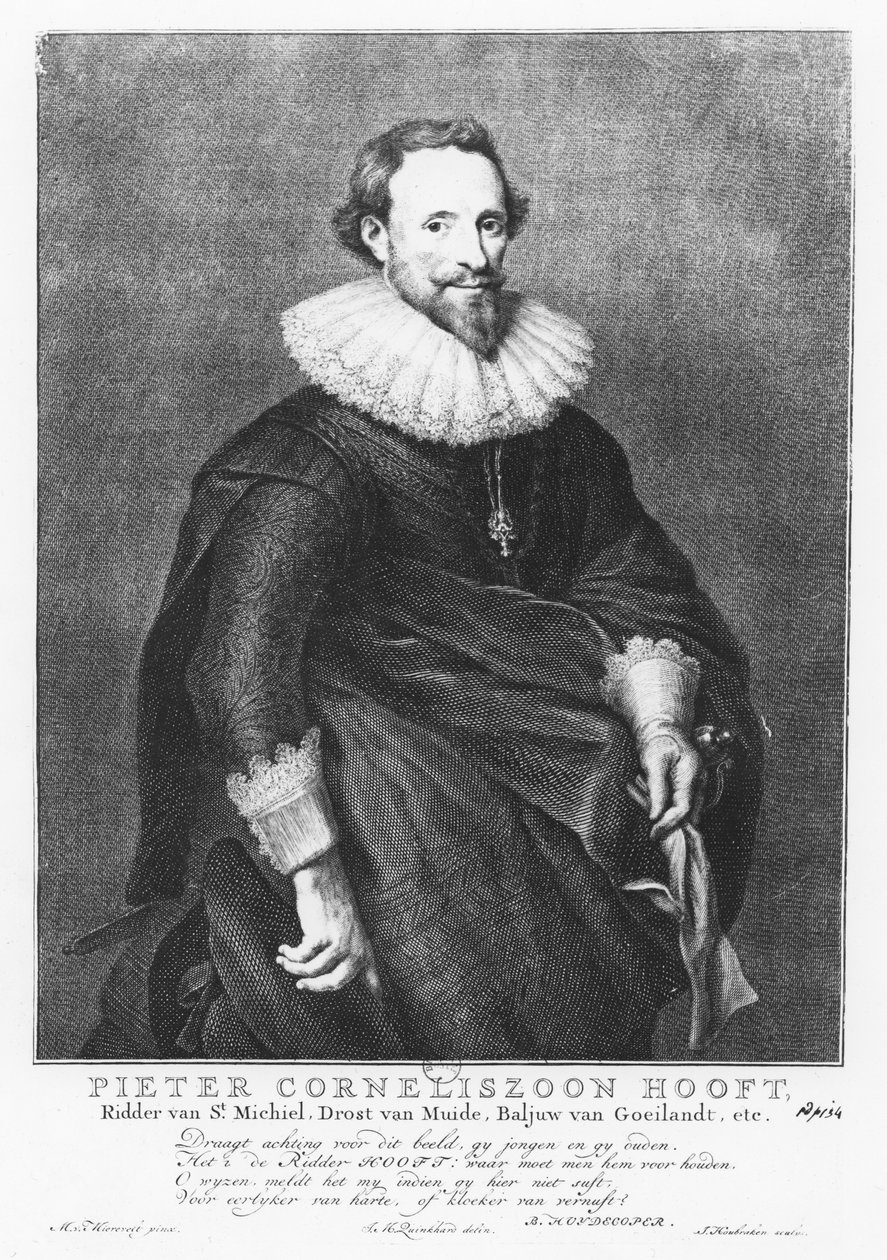 Pieter Corneliszoon Hooft af Jacobus Houbraken