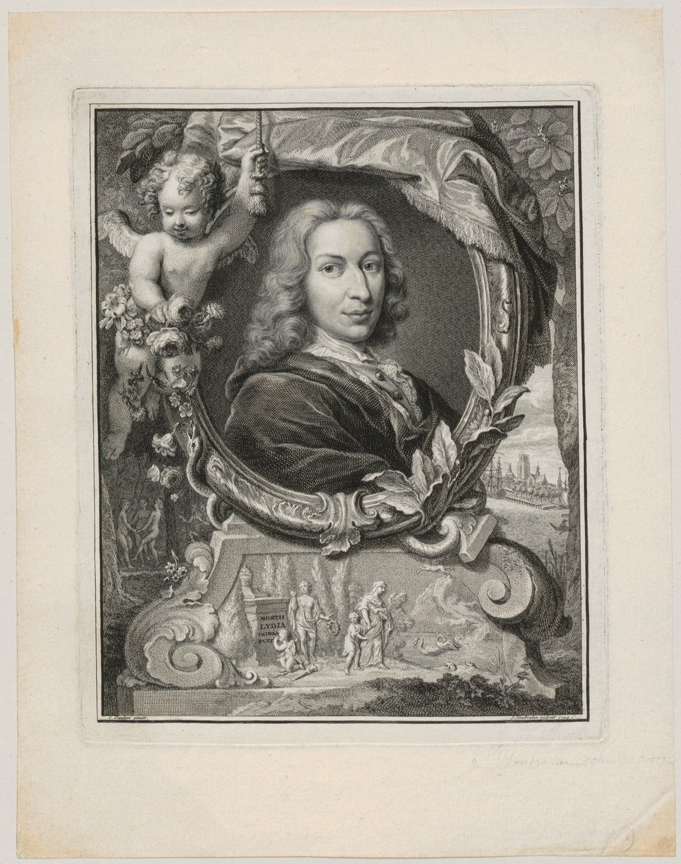Portræt af Pieter Rabus af Jacobus Houbraken
