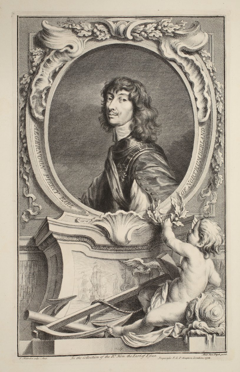 Portræt af Algernon Percy, jarl af Northumberland, illustration fra 