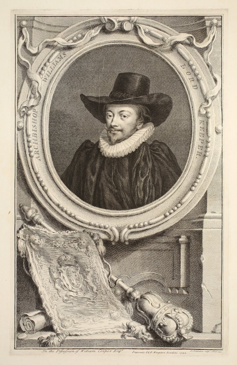 Portræt af ærkebiskop Williams, Lord Keeper of the Seal, illustration fra 