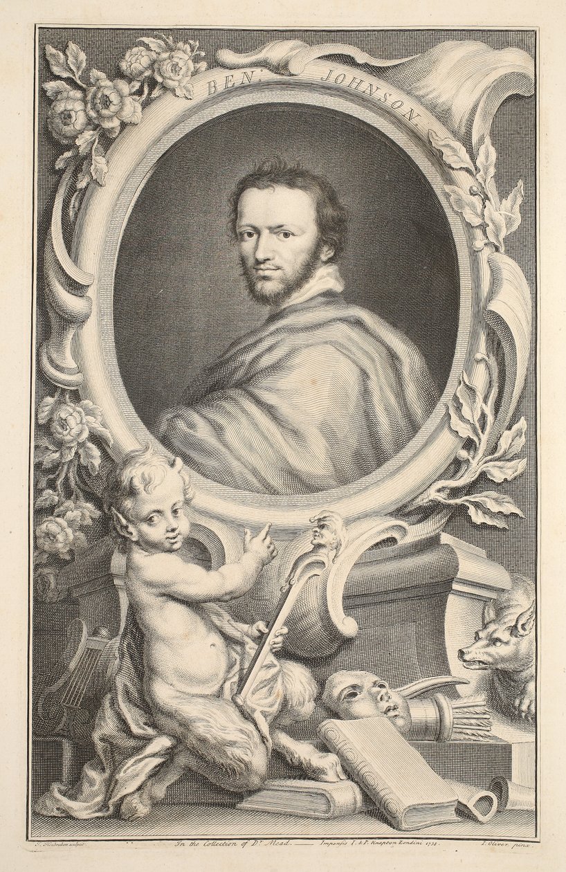 Portræt af Ben Johnson, illustration fra 