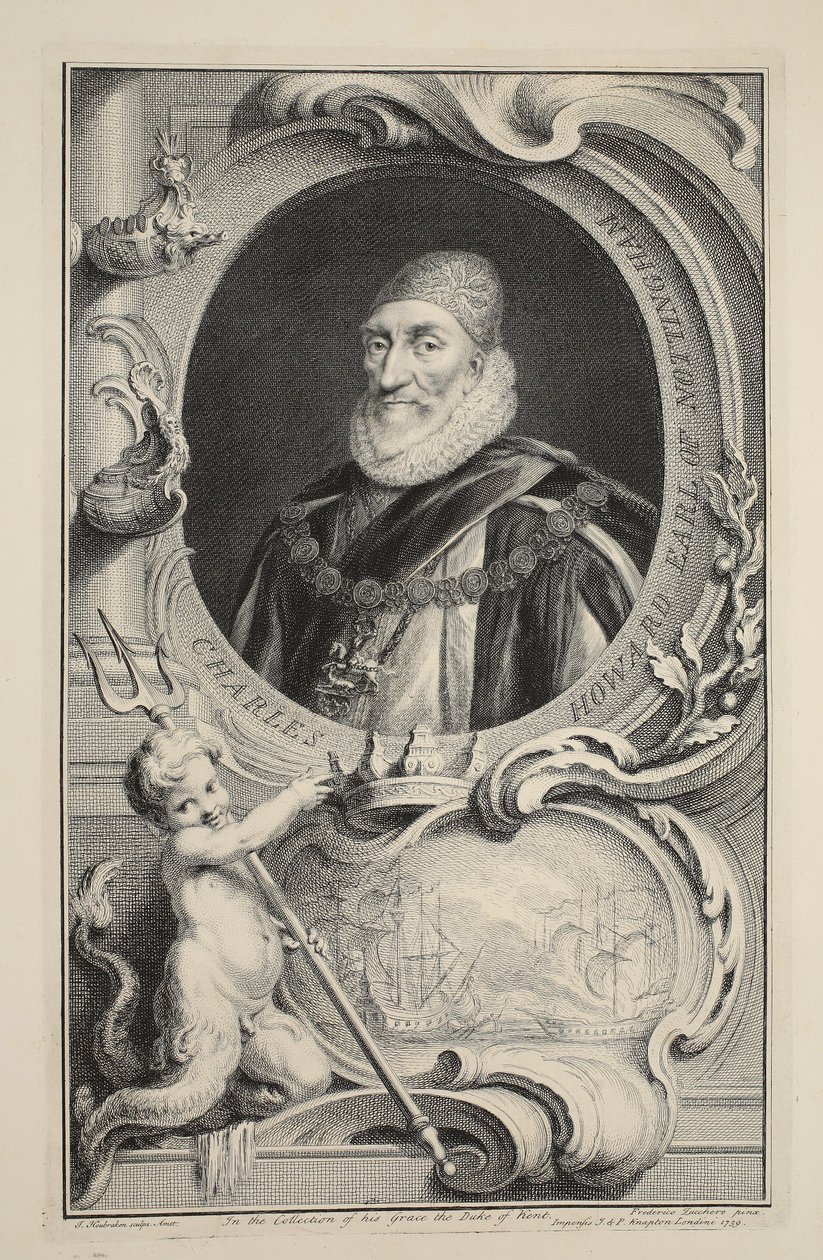 Portræt af Charles Howard, jarl af Nottingham, illustration fra 