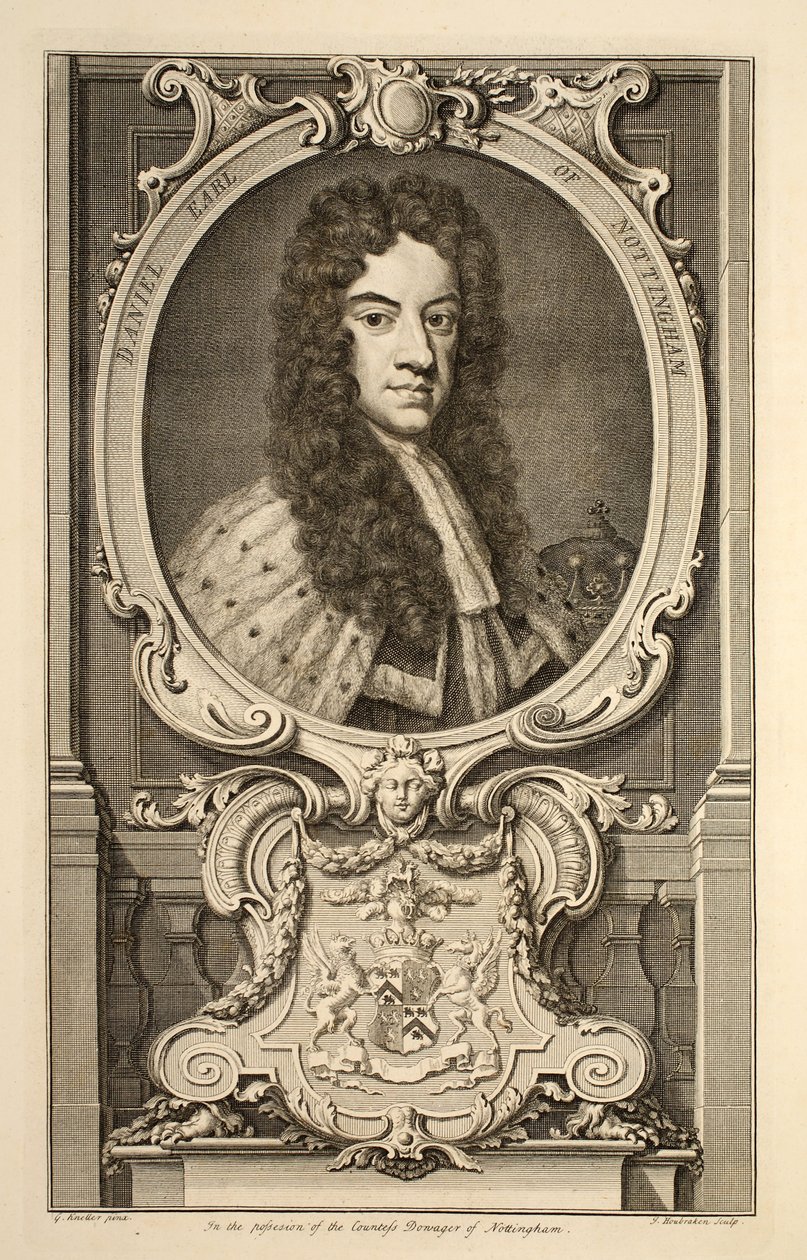 Portræt af Daniel, jarl af Nottingham, illustration fra 