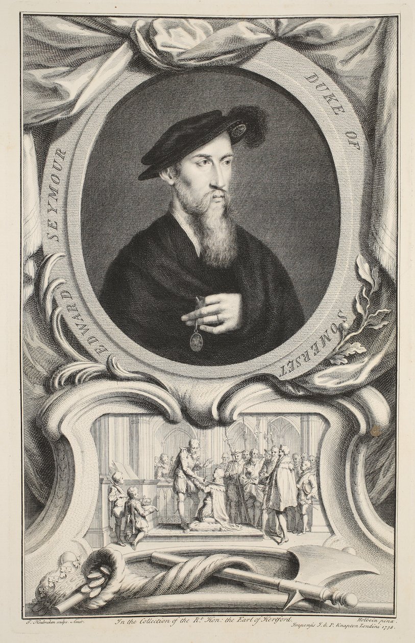 Portræt af Edward Seymour, hertug af Somerset, illustration fra 