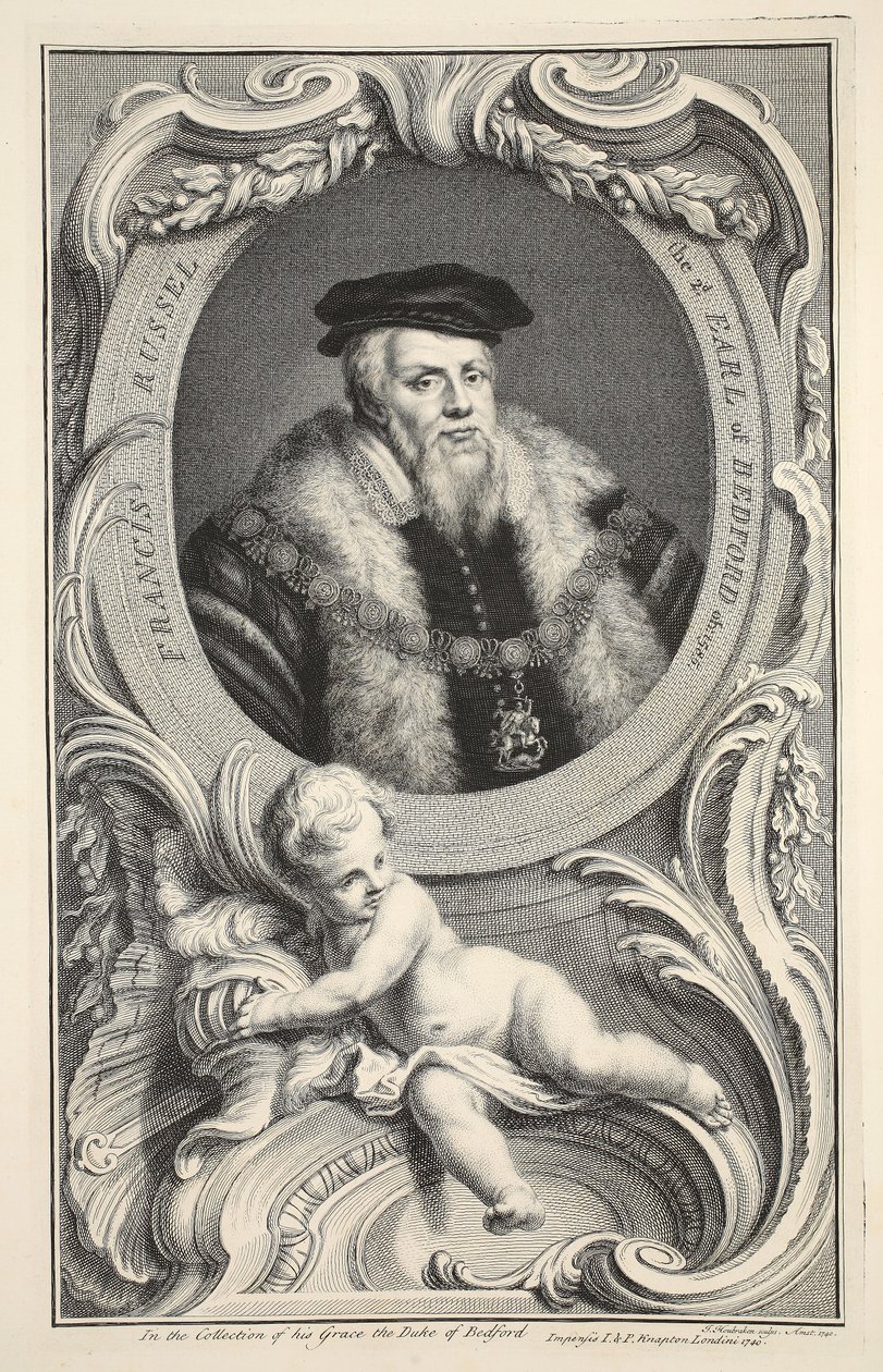 Portræt af Francis Russell, illustration fra 