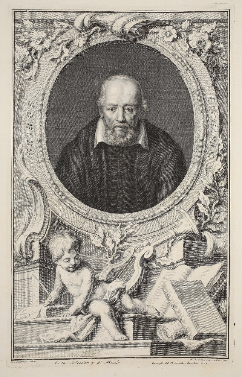 Portræt af George Buchanan, efter Frans Pourbus, illustration fra 