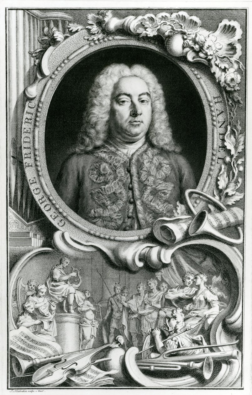 Portrait of George Frederick Handel, 1768 af Jacobus Houbraken