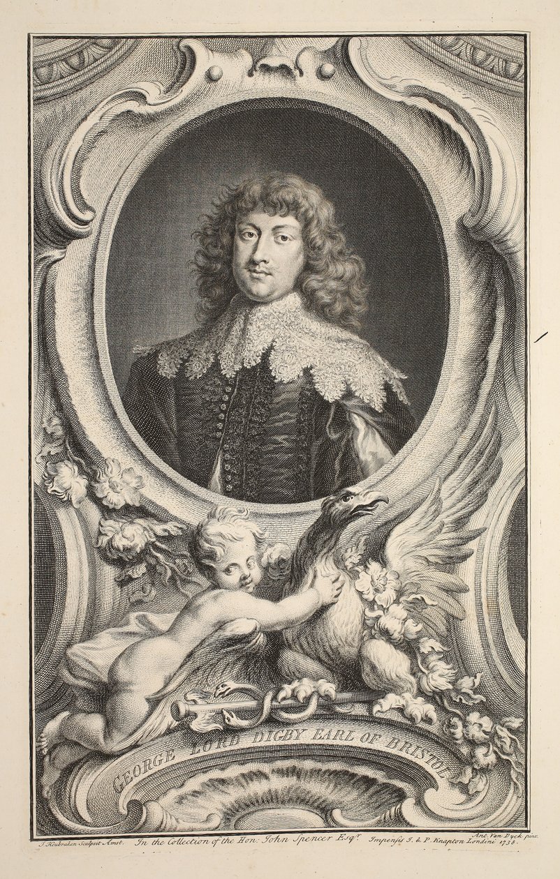 Portræt af George, Lord Digby, Earl of Bristol, illustration fra 