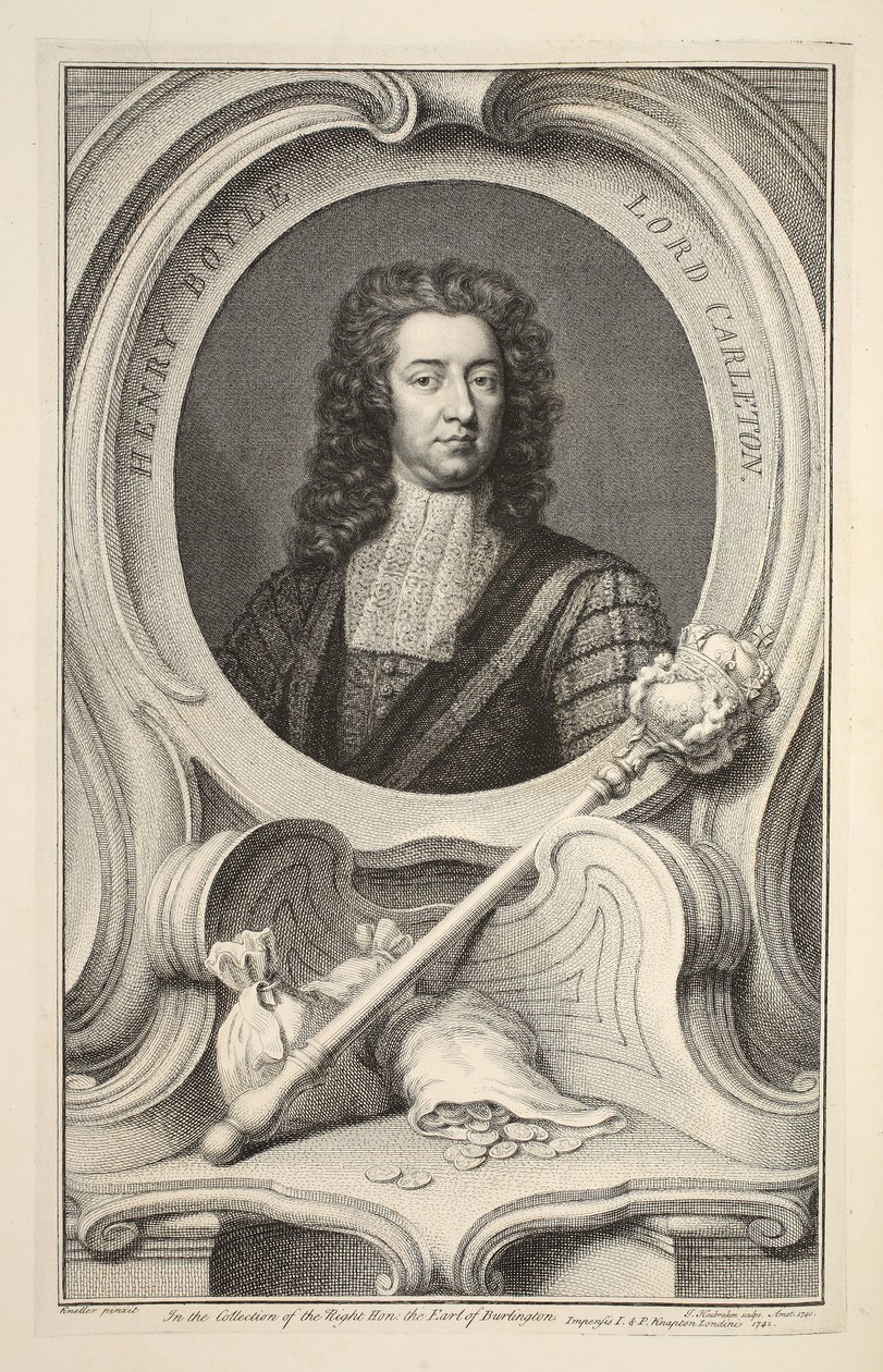 Portræt af Henry Boyle, Lord Carleton, illustration fra 