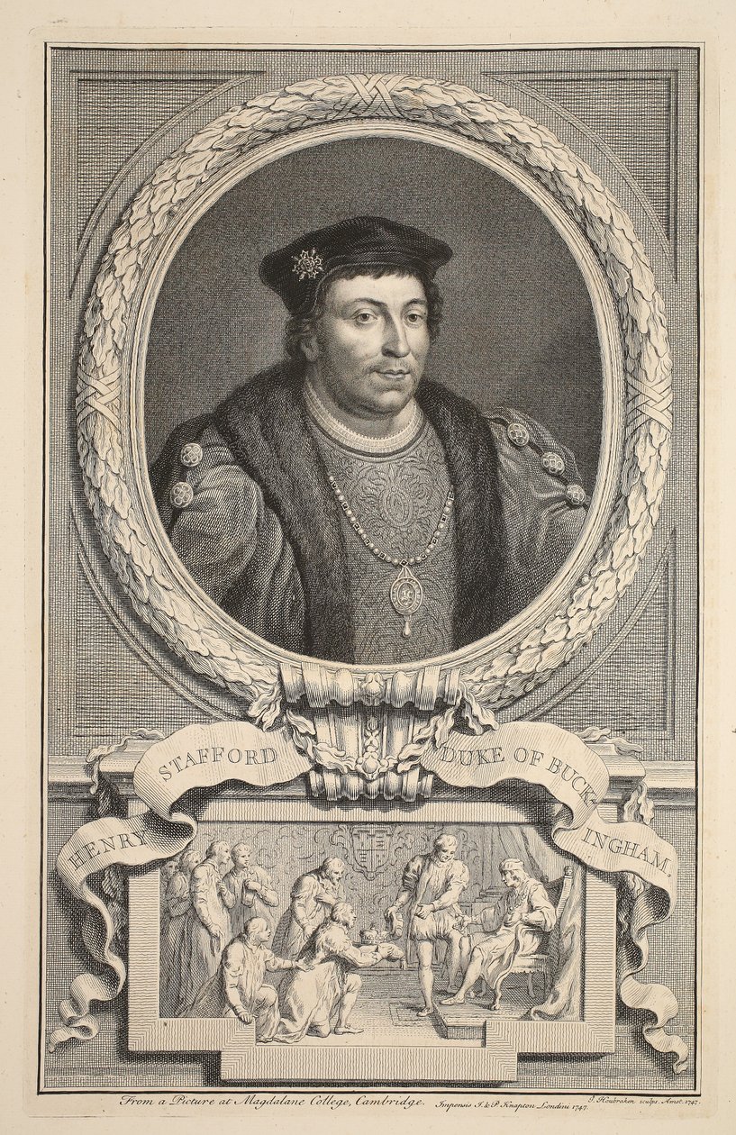 Portræt af Henry Stafford, hertug af Buckingham, illustration fra 