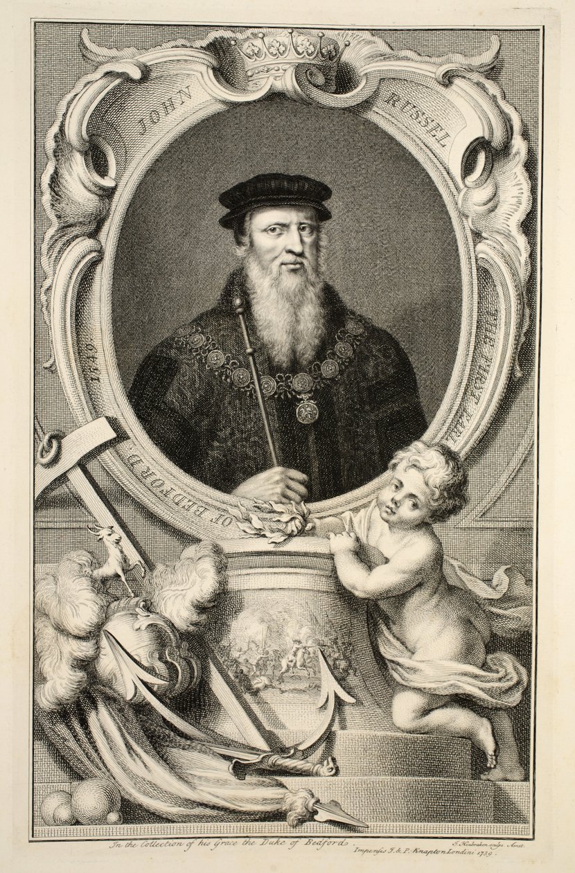 Portræt af John Russell, illustration fra 