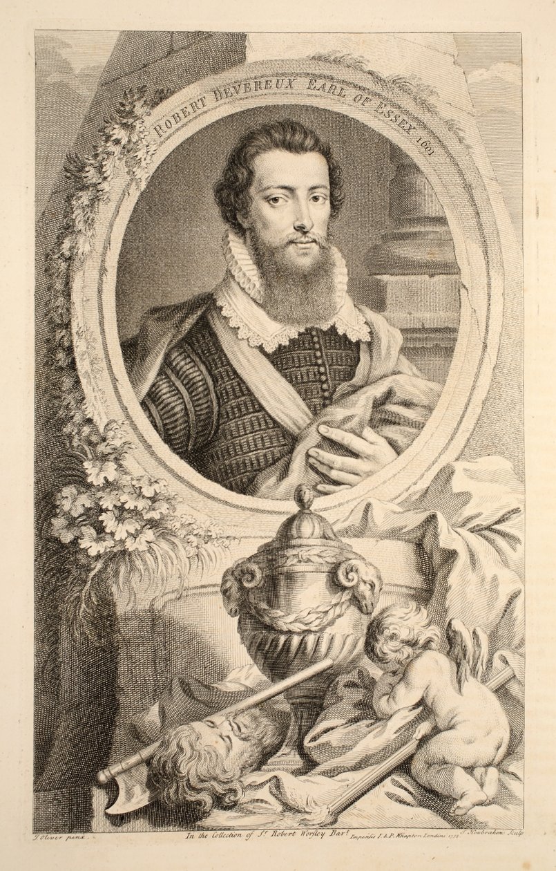 Portræt af Robert Devereux, jarl af Essex, 1601, illustration fra 