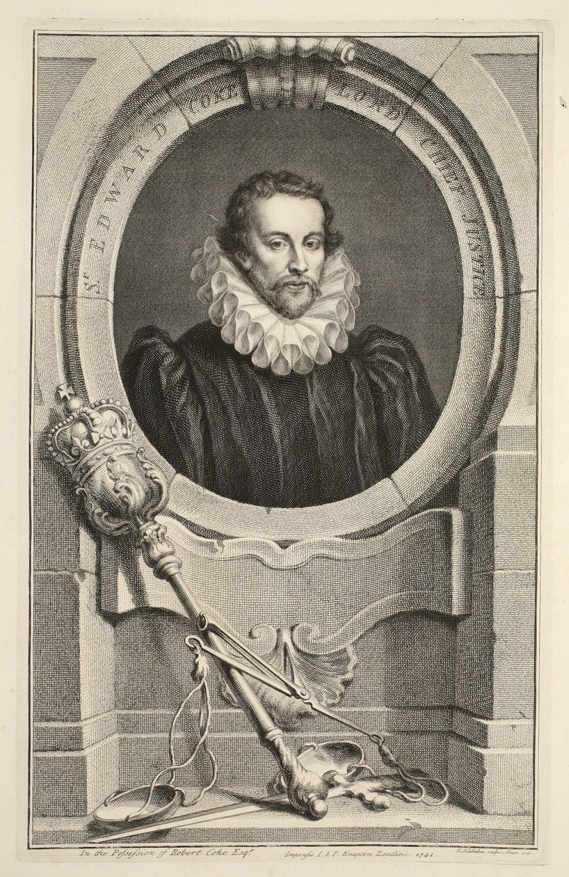 Portræt af Sir Edward Coke, Lord Chief Justice, illustration fra 
