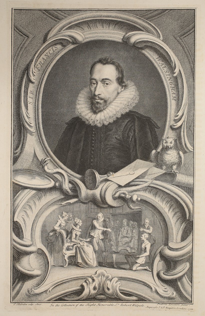 Portræt af Sir Francis Walsingham, illustration fra 