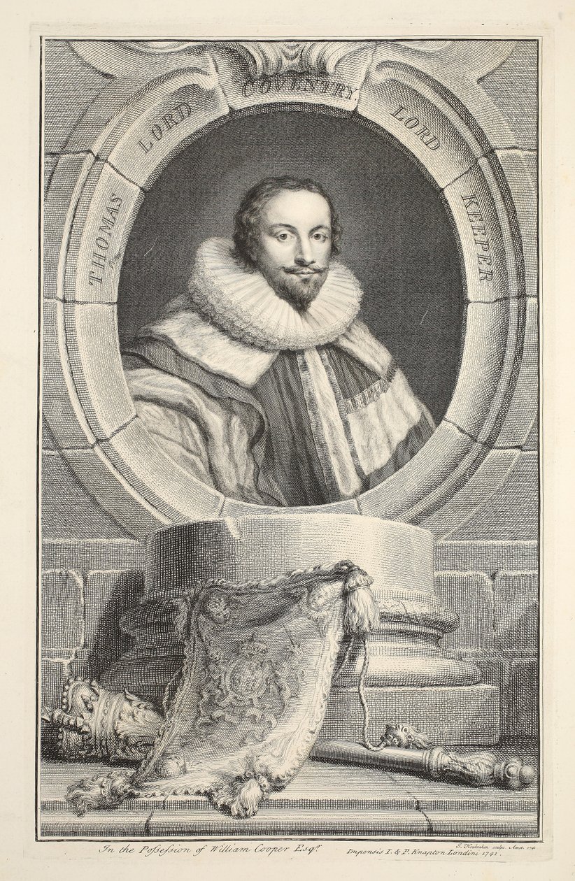 Portræt af Thomas, Lord Coventry, illustration fra 