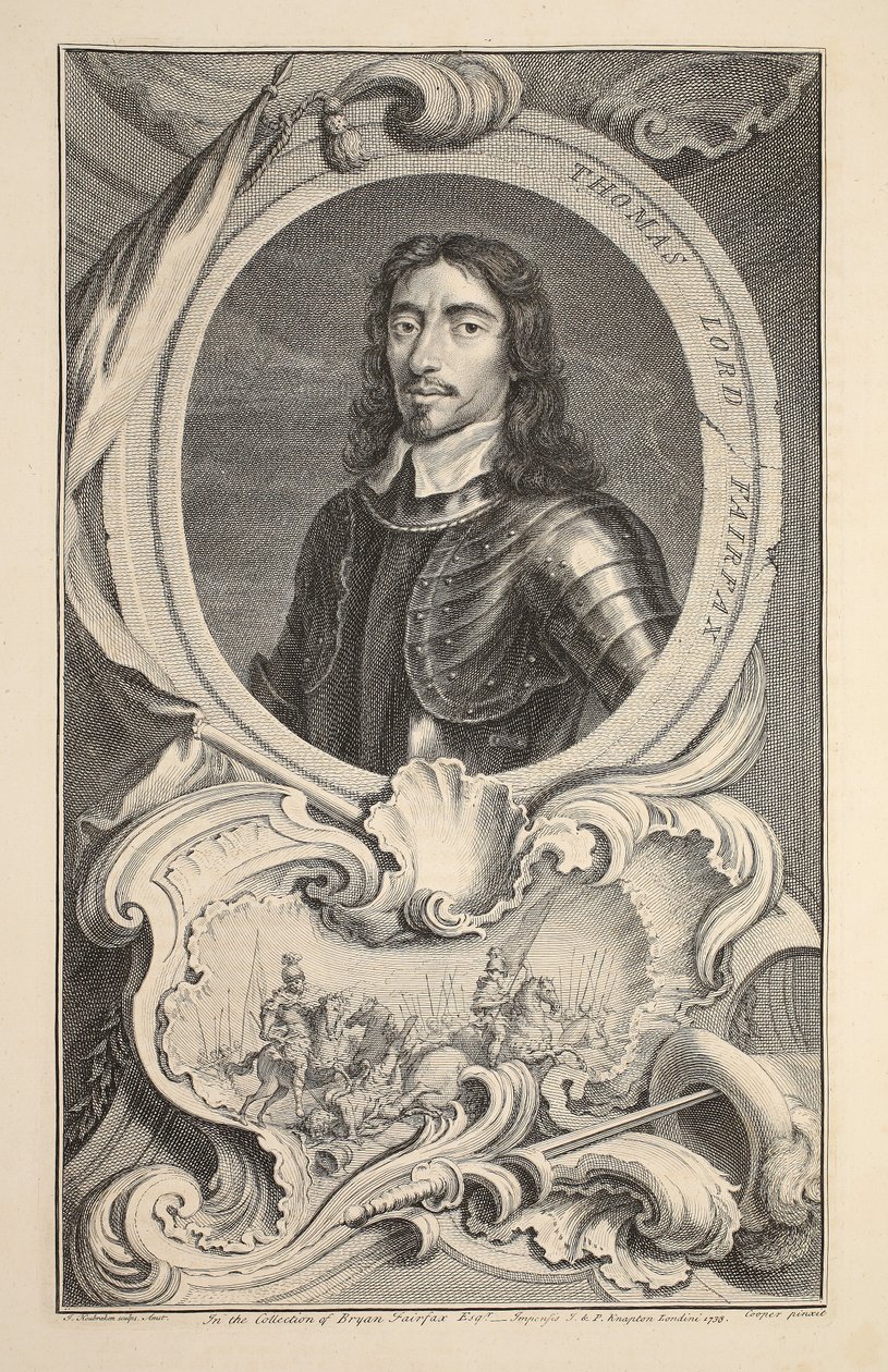 Portræt af Thomas, Lord Fairfax, illustration fra 