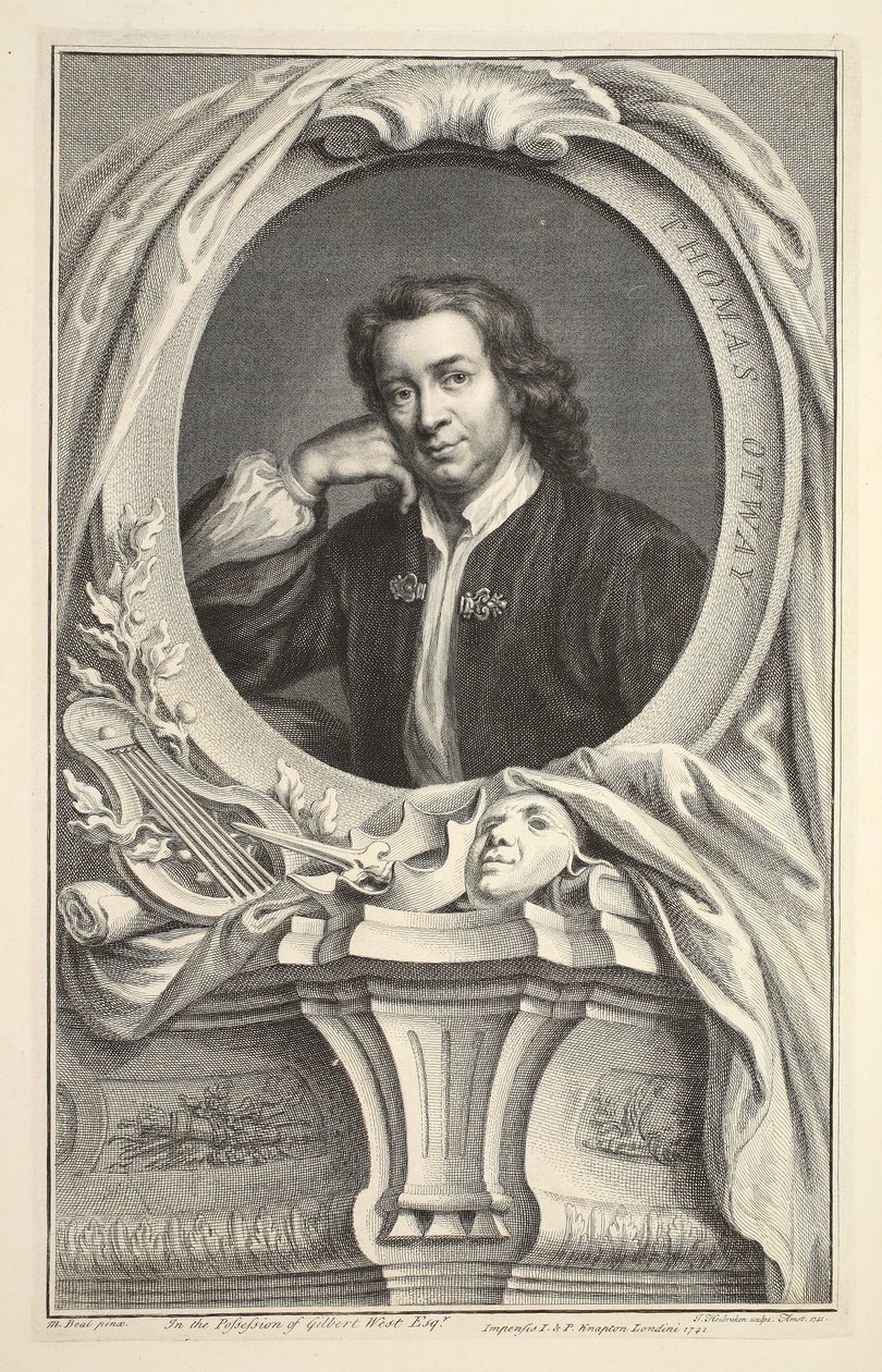 Portræt af Thomas Otway, illustration fra 