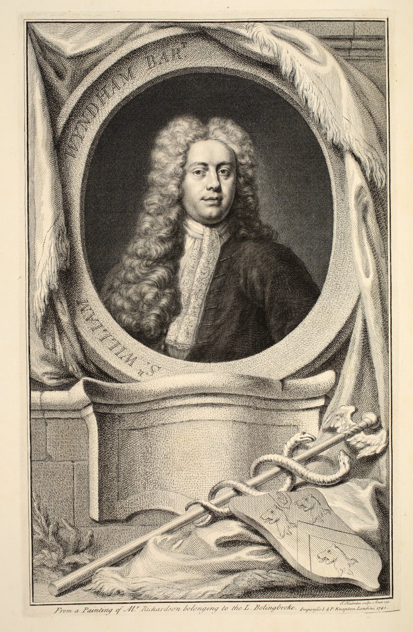 Portræt af William Wyndham, illustration fra 