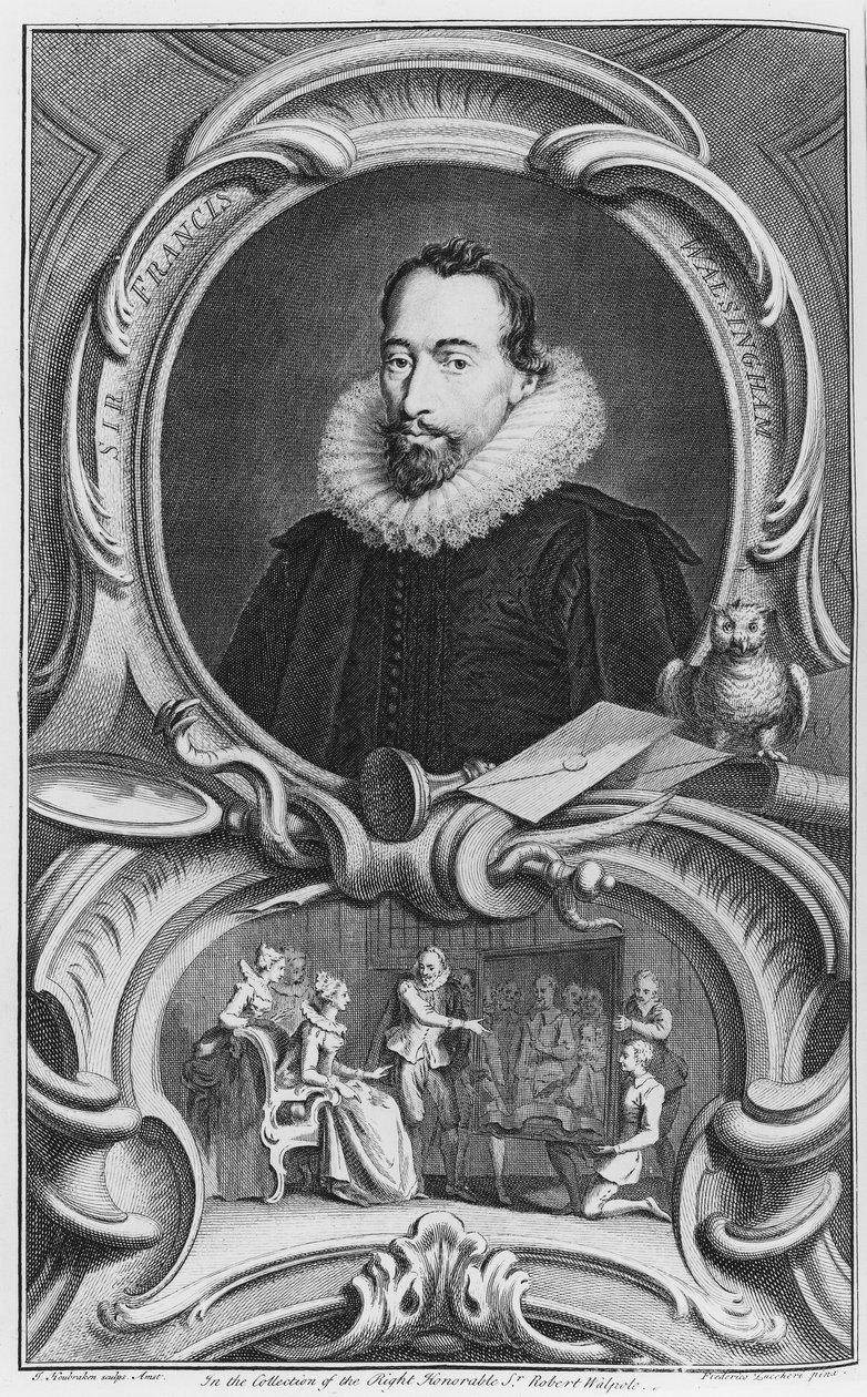 Sir Francis Walsingham, 1738 af Jacobus Houbraken