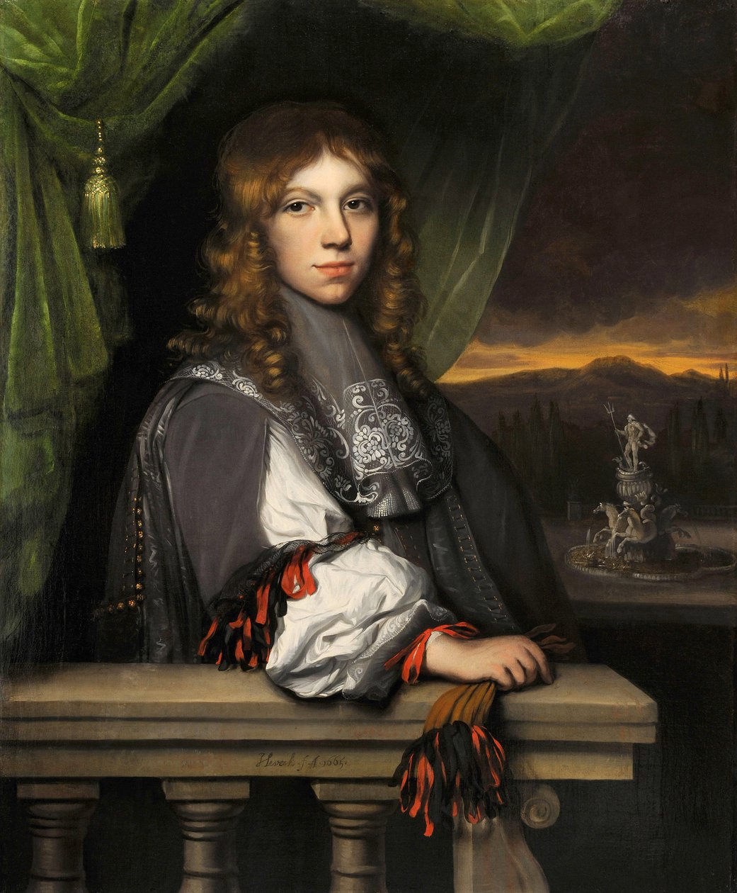 Portræt af Mattheus van den Broucke - Peinture de Jacobus Leveck (1634-1675) - 1665 - Olie på lærred - 89x71,5 - Dordrechts Museum af Jacobus Levecq