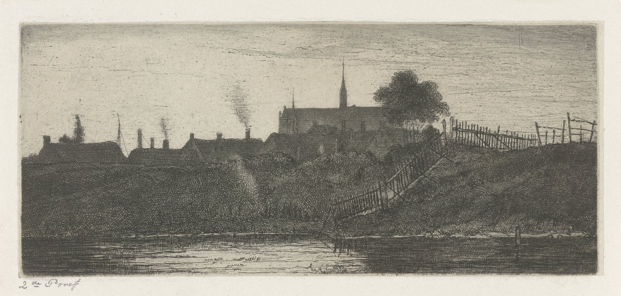Udsigt over en by af Jacobus Ludovicus Cornet