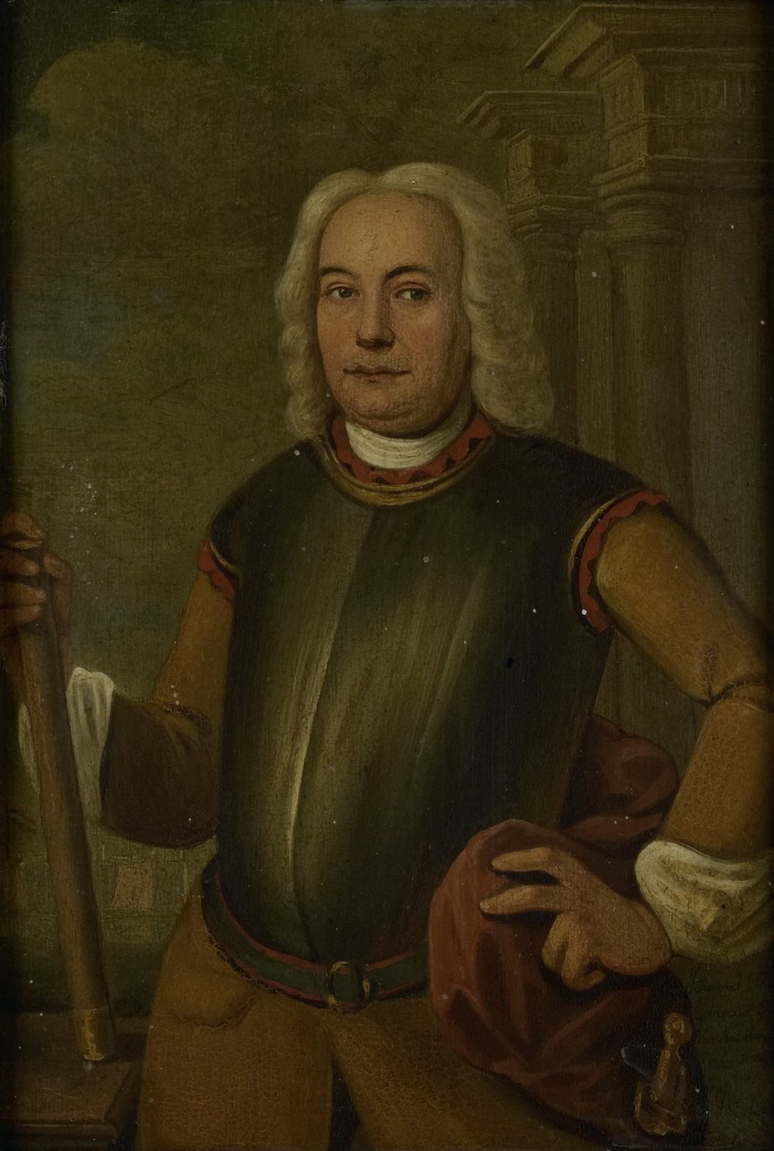 Portræt af Johannes Thedens, generalguvernør for det hollandske ostindiske kompagni af Jacobus Oliphant