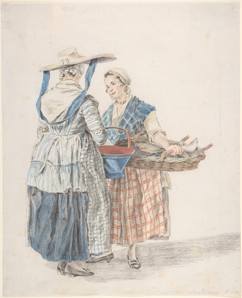 To Markedskvinder, 1789. af Jacobus Perkois