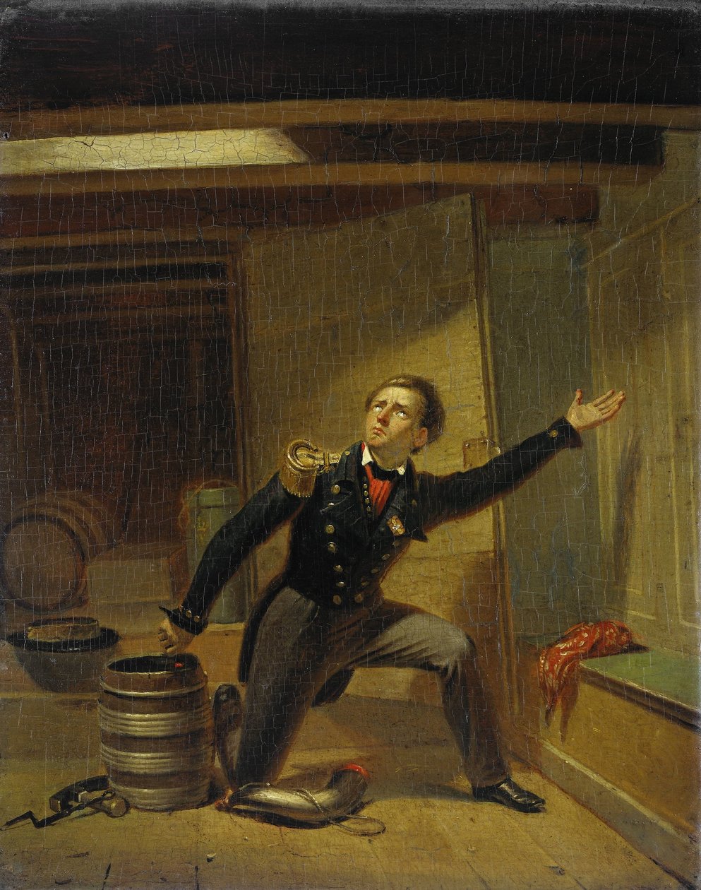 Jan van Speijk tænder lunten, 5. februar 1831 af Jacobus Schoemaker Doyer