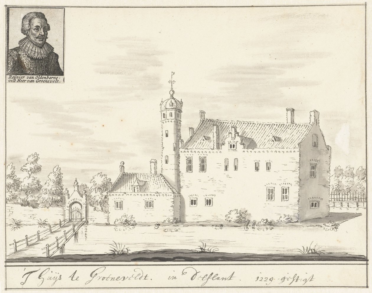 Groenevelt Slot i Delfland af Jacobus Stellingwerff
