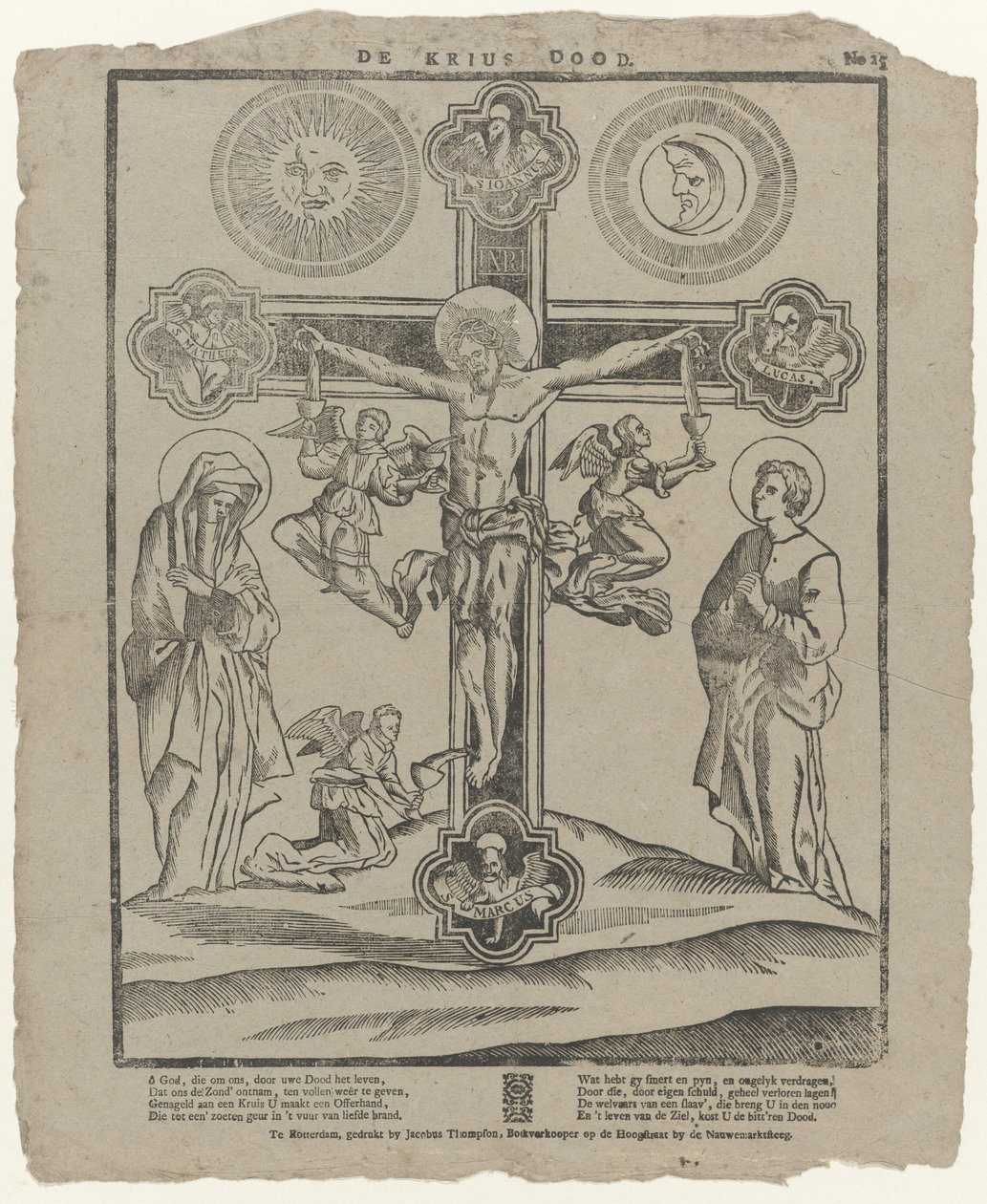 Korsdøden (titel på objekt) af Jacobus Thompson