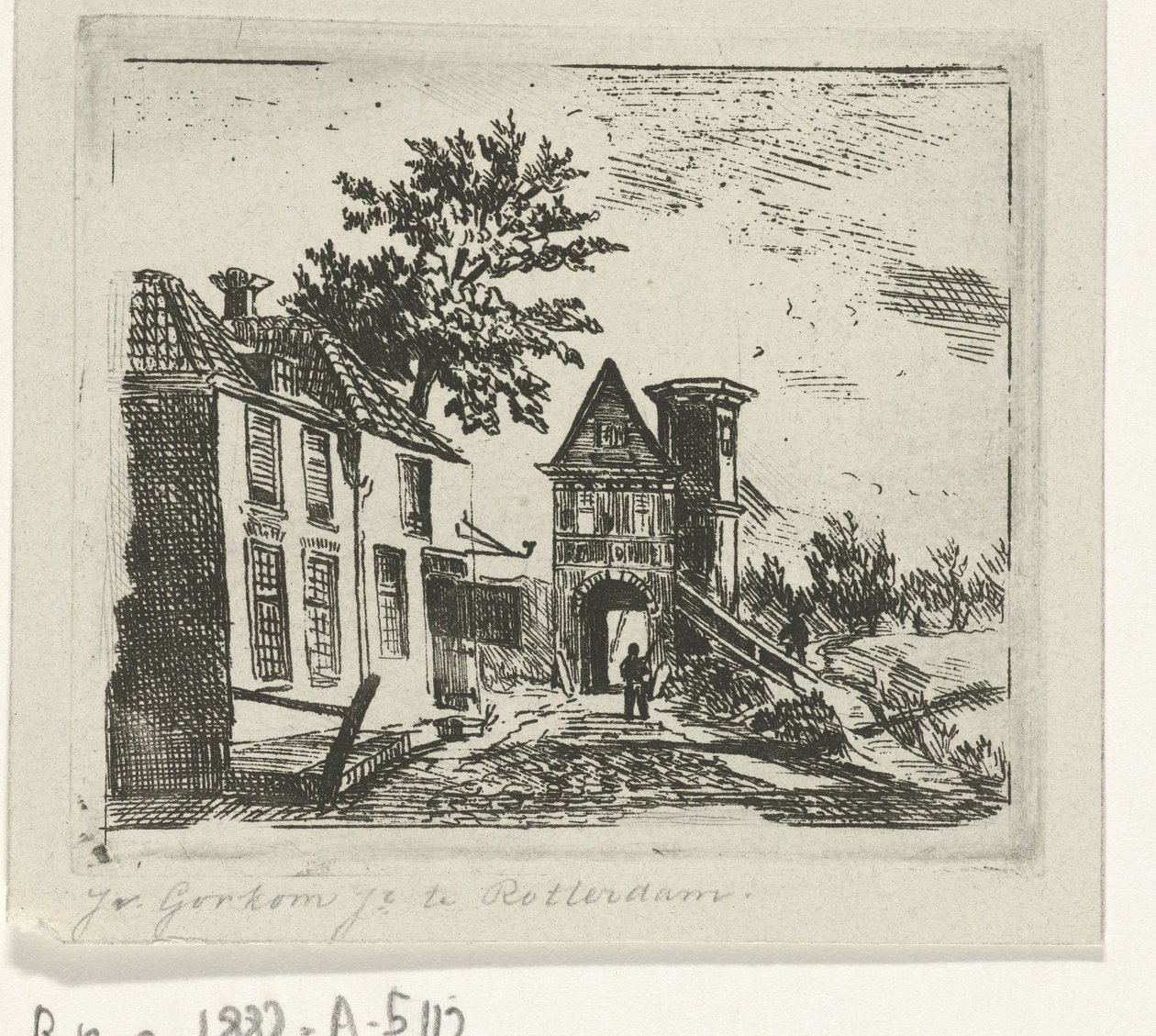 Bybillede med port af Jacobus van Gorkom jr.