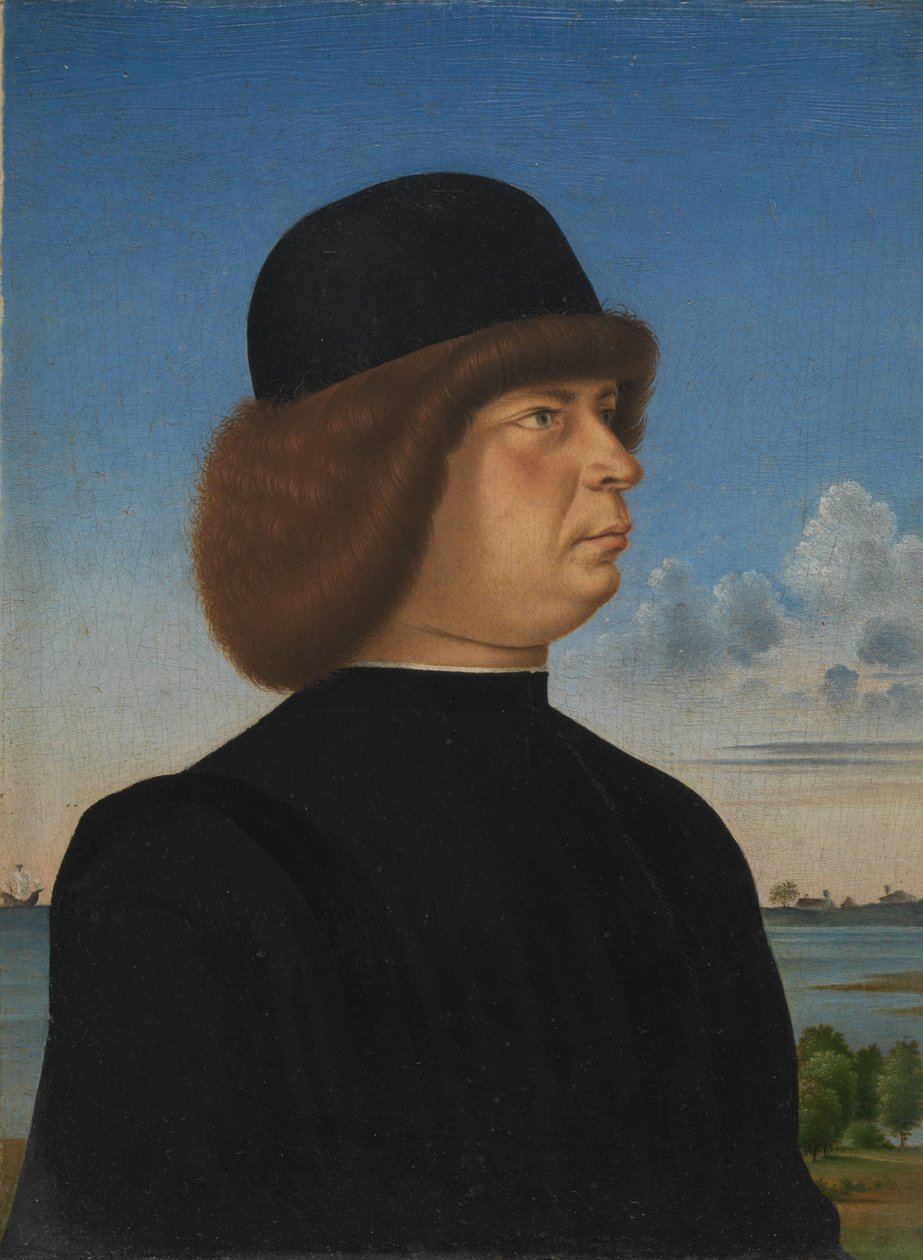 Portræt af Alvise Contarini, ca. 1485-95 (olie på træ) af Jacometto (attr. to) Veneziano