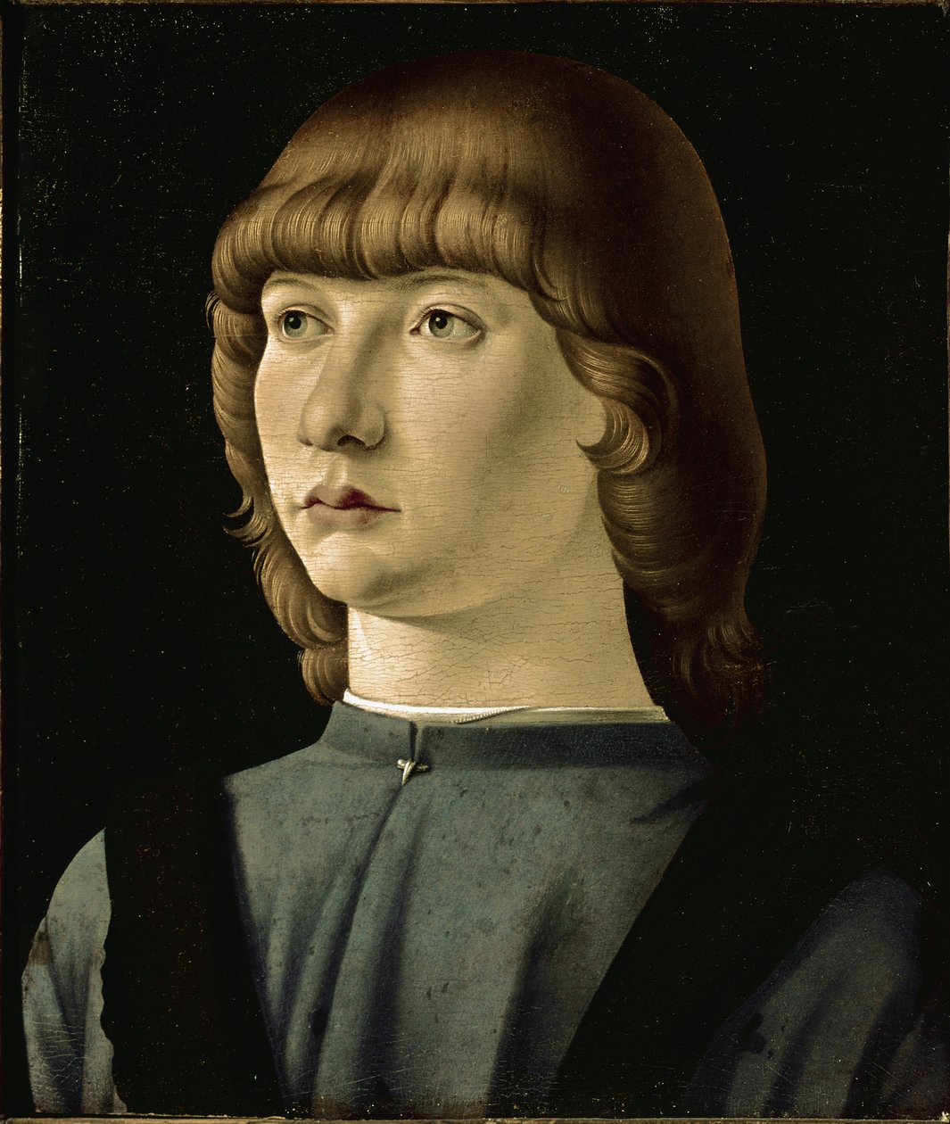 Portræt af ung mand (olie på træ af Jacometto (attr. to) Veneziano