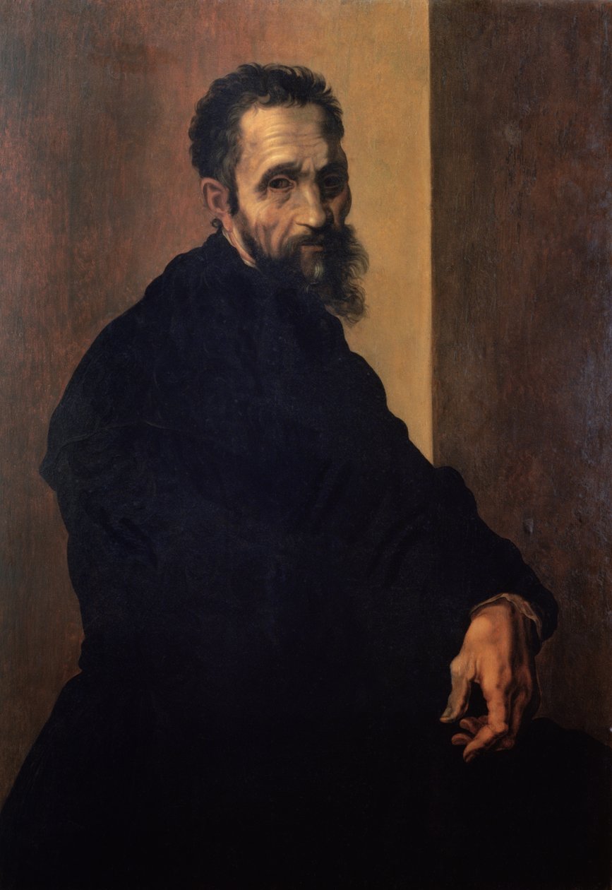 Portræt af Michelangelo, ca. 1535 af Jacopino del Conte